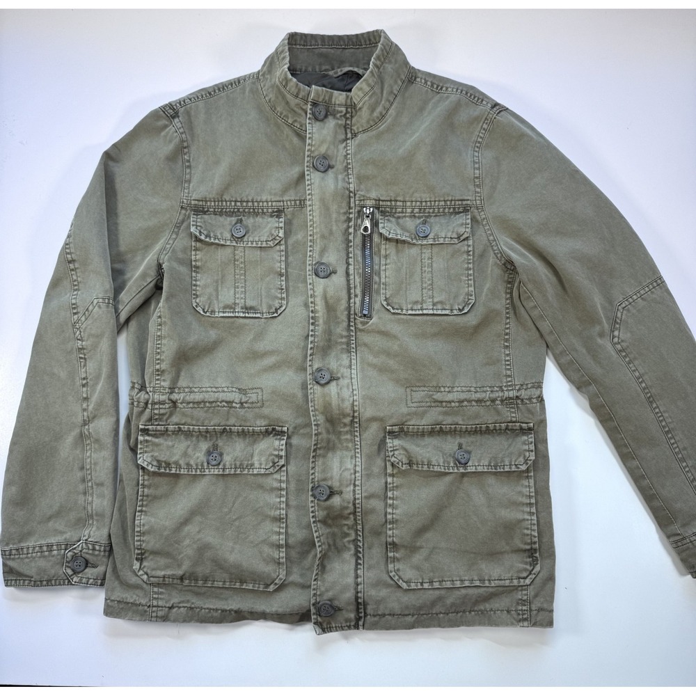 MARC ANTHONY Lightweight Military Jacket Green Pockets Mens Medium